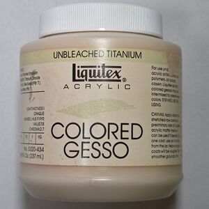 VTG Liquitex Acrylic Colored‎ Gesso Unbleached Titanium 8oz 237ml UNOPENED